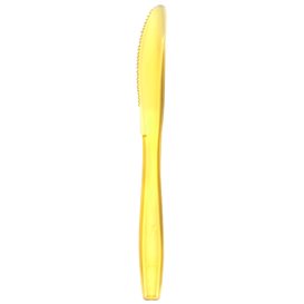 Plastic Knife PS Premium Yellow 19cm (1000 Units)