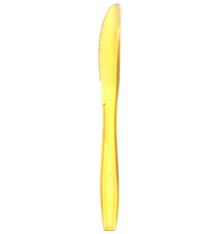 Plastic Knife PS Premium Yellow 19cm (50 Units) Plastic Knife PS Premium Yellow 19cm (50 Units)