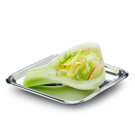 Plastic Tasting Plate PS Silver 6x6x1 cm (200 Units)