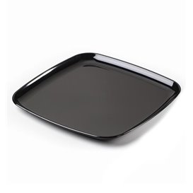 Plastic Tray Square Shape Hard Black 40x40 cm (5 Units) 