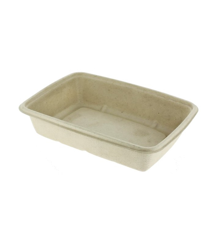 Sugarcane Container PLA Laminated 600ml 16x23x3cm (75 Units) Sugarcane Container PLA Laminated 600ml 16x23x3cm (75 Units)