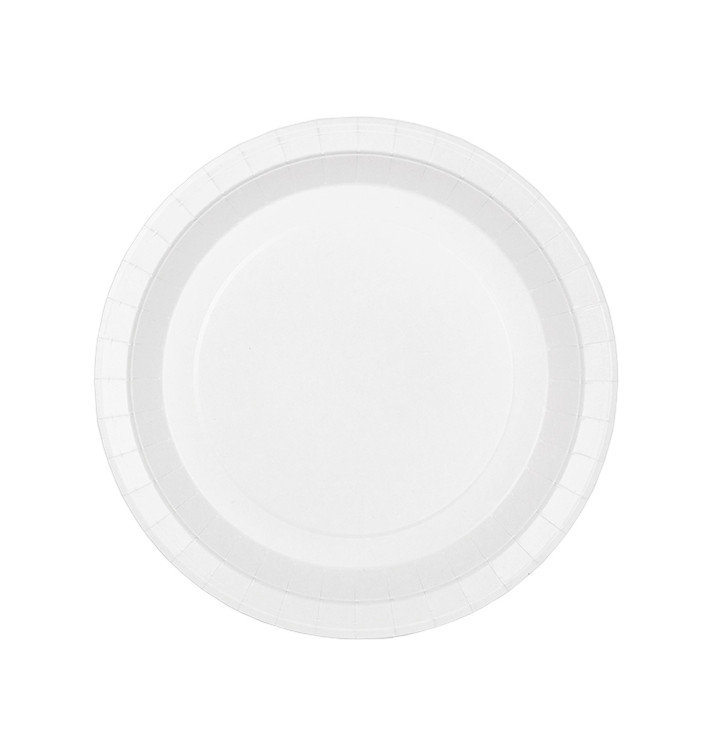 Paper Plate Round Greaseproof Shape White Ø22cm 200g/m² (50 Units) Paper Plate Round Greaseproof Shape White Ø22cm 200g/m² (50 Units)