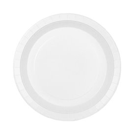 Paper Plate Round Greaseproof Shape White Ø18cm 250g/m² (50 Units) 