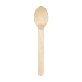 Disposable Wooden Spoon 16cm (25 Units) 
