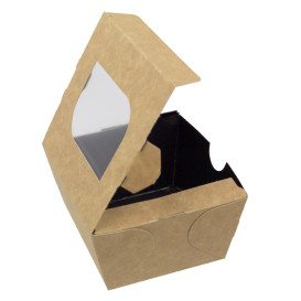 Paper Take-out Container "Premium" 11x10x5,5cm 400ml (10 Units) 