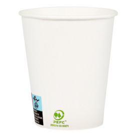 Paper Cup White 6Oz/180ml Ø7,0cm (100 Units)