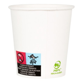 Paper Cup White 4 Oz/120ml Ø6,2cm (80 Units)  