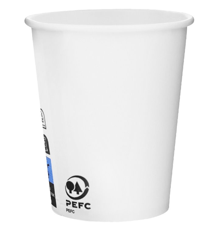 Paper Cup White 6Oz/180ml Ø7,0cm (100 Units)   Paper Cup White 6Oz/180ml Ø7,0cm (100 Units)