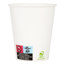 Choice 6 oz. White Double Poly-Coated Paper Food Cup - 1000/Case