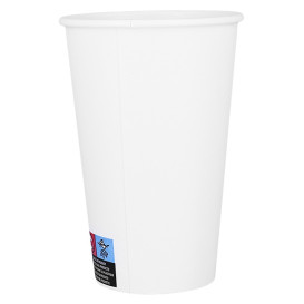 Comfy Package 16 Oz White Paper Cups Disposable Coffee Cups To Go Cups,  100-Pack