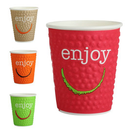 Paper Cup "Enjoy" 9 Oz/270ml Ø8,0cm (30 Units)