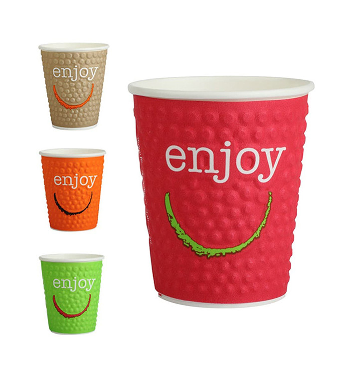 Paper Cup "Enjoy" 9 Oz/270ml Ø8,0cm (30 Units) Paper Cup "Enjoy" 9 Oz/270ml Ø8,0cm (30 Units)