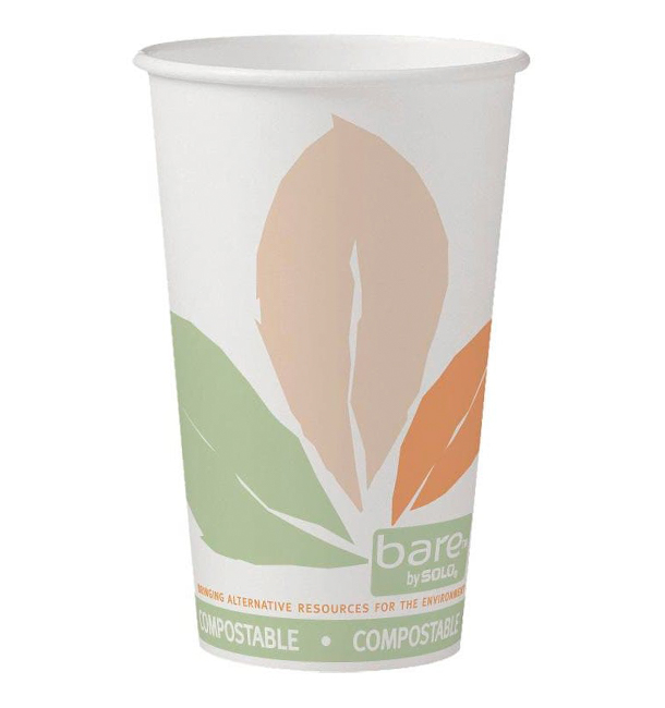 Paper Cup PLA "Bare" 16 Oz/500ml Ø8,9cm (50 Units) 