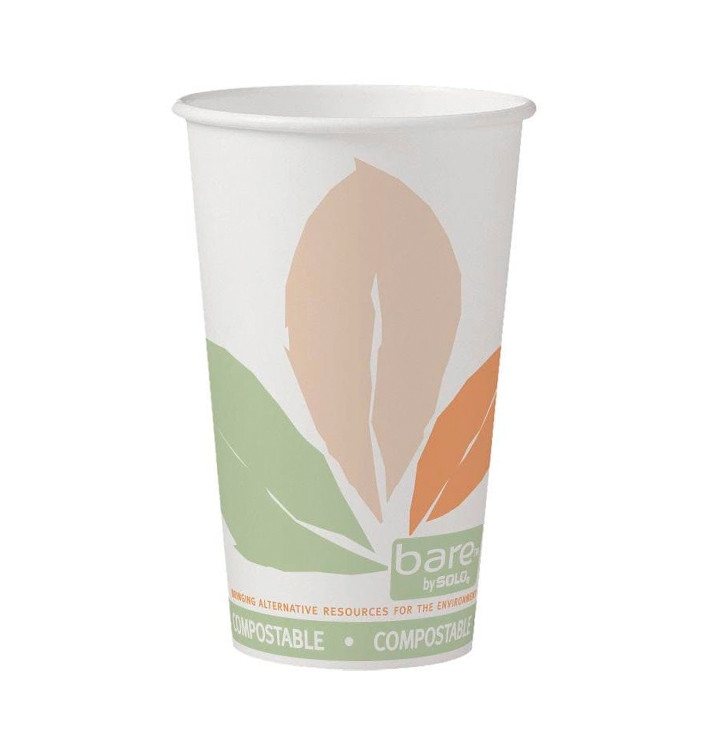 Paper Cup PLA "Bare" 16 Oz/500ml Ø8,9cm (1000 Units) Paper Cup PLA "Bare" 16 Oz/500ml Ø8,9cm (1000 Units)