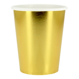 Paper Cup Gold 9Oz/240ml "Party" (10 Units)