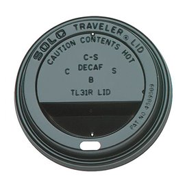 Lid for Cup Hole 6 and 8 Oz Black Ø8,0cm (1000 Units)