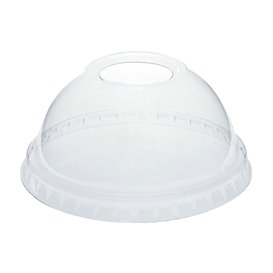 Plastic Dome Lid with Hole PET Clear for Cup Ø7,8cm (1250 Units)