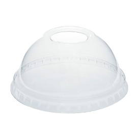 Plastic Dome Lid with Hole PET Clear for Cup Ø7,8cm (1250 Units)