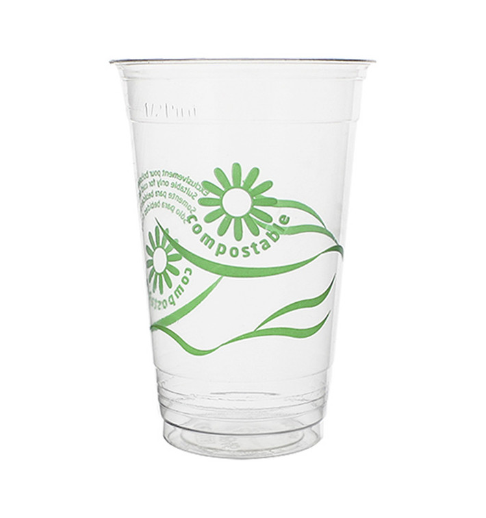Transparent compostable PLA cup 330 ml