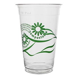 Cornstarch Cup PLA "Green Spirit" Clear 330ml (1250 Units)