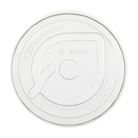 Plastic Lid PLA for Cornstarch Cup 265,355,590ml (1.000 Units)