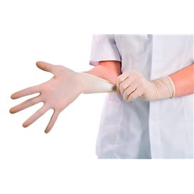 Latex Gloves Tableware Size M (72 Units)