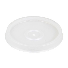 Plastic Lid PS Translucent Ø6,9cm for Foam Cup 4Oz/120ml (100 Units)