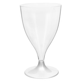 Plastic Stemmed Glass Wine White 200ml 2P (20 Units)