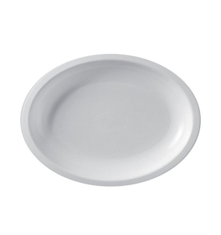 Plastic Platter Microwavable Oval Shape White 31,5x22 cm (25 Units) Plastic Platter Microwavable Oval Shape White 31,5x22 cm (25 Units)