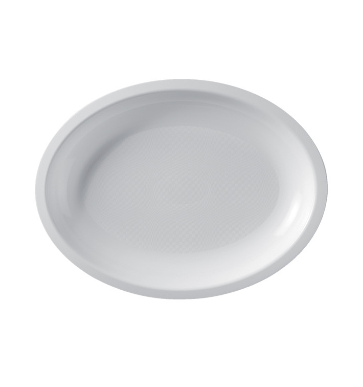 Plastic Platter Microwavable Oval Shape White 25,5x19 cm (50 Units) Plastic Platter Microwavable Oval Shape White 25,5x19 cm (50 Units)