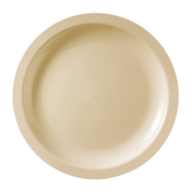 Plastic Plate Flat Cream "Round" PP Ø18,5 cm (600 Units)