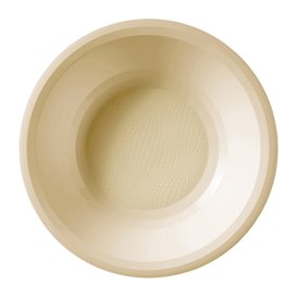Plastic Plate Deep Cream "Round" PP Ø19,5 cm (600 Units)