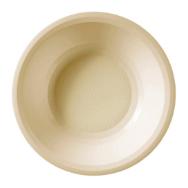 Plastic Plate Deep Cream "Round" PP Ø19,5 cm (600 Units)