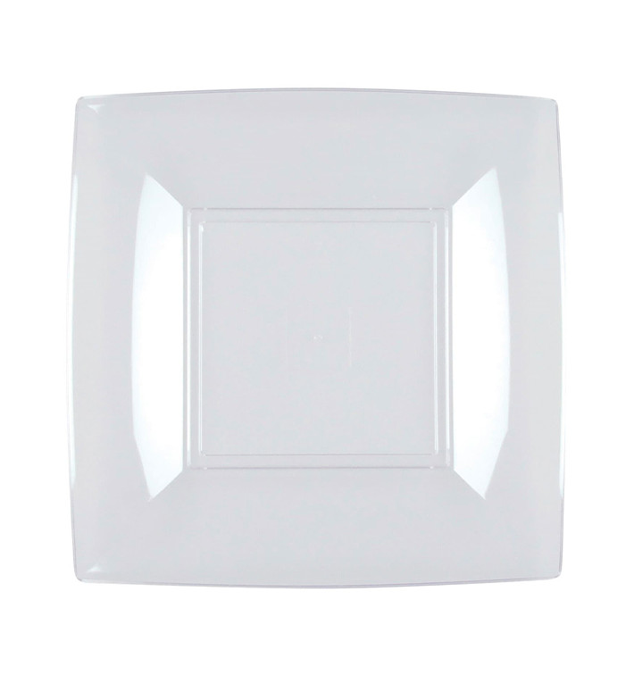 Plastic Plate Flat Clear "Nice" PS 18 cm (25 Units) Plastic Plate Flat Clear "Nice" PS 18 cm (25 Units)