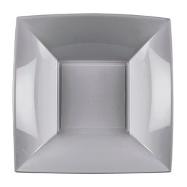Plastic Plate Deep Grey "Nice" PP 18 cm (25 Units) 
