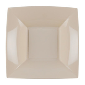 Plastic Plate Deep Beige "Nice" PP 18 cm (25 Units) 