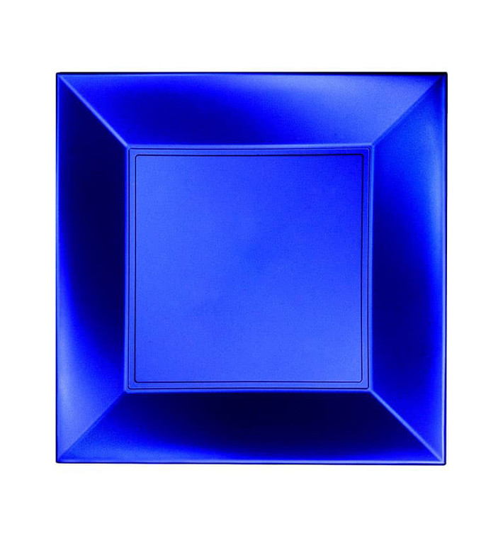 Plastic Plate Flat Blue "Nice" Pearl PP 18 cm (300 Units) Plastic Plate Flat Blue "Nice" Pearl PP 18 cm (300 Units)