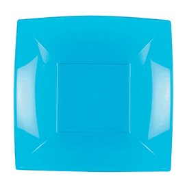 Plastic Plate Deep Turquoise "Nice" PP 18 cm (25 Units) 