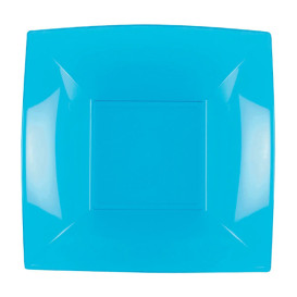 Plastic Plate Deep Turquoise "Nice" PP 18 cm (300 Units)