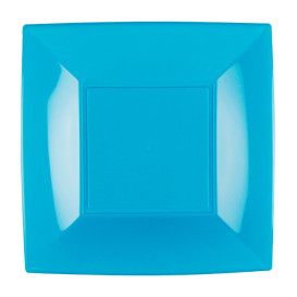 Plastic Plate Flat Turquoise "Nice" PP 23 cm (300 Units)