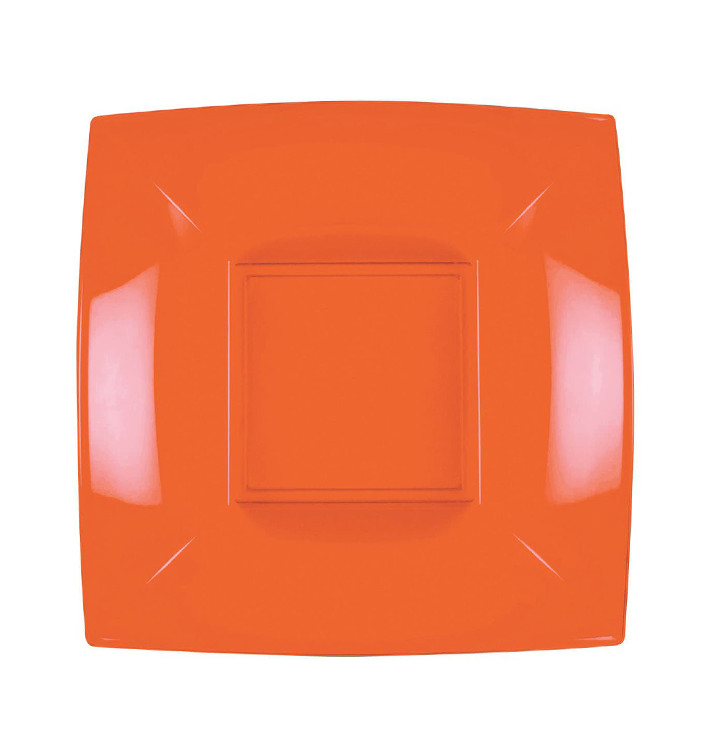 Plastic Plate Deep Orange "Nice" PP 18 cm (25 Units) Plastic Plate Deep Orange "Nice" PP 18 cm (25 Units)