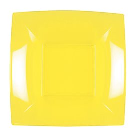 Plastic Plate Deep Yellow "Nice" PP 18 cm (25 Units) 