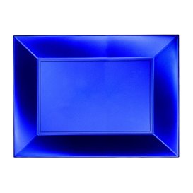 Plastic Tray Microwavable Blue "Nice" 28x19cm (12 Units) 