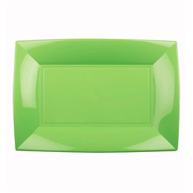 Plastic Tray Microwavable Lime Green "Nice" 28x19cm (12 Units) 