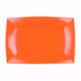 Plastic Tray Microwavable Orange "Nice" 28x19cm (12 Units) 