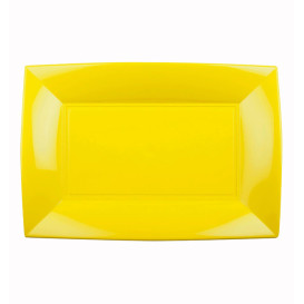 Plastic Tray Microwavable Yelow "Nice" 28x19cm (12 Units) 