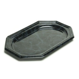 Plastic Platter Octogonal Shape Marble 55x38 cm (5 Units) 