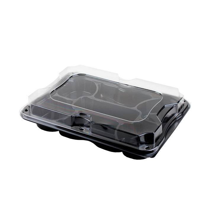 Plastic Tray with Lid 7C 35x24 cm (25 Units) Plastic Tray with Lid 7C 35x24 cm (25 Units)