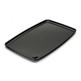 Plastic Tray Hard Rectangular Shape Black 30x45cm (5 Units) 
