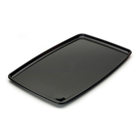 Plastic Tray Hard Rectangular Shape Black 30x45cm (5 Units) 